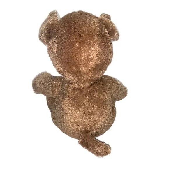 BAB Patches Brown Sugar Puppy Dog White Eye Patch 14" Pink Tongue Stuffed Animal - Picture 9 of 12